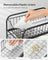 Set of 2 Sliding Basket Organizers - Metal - Classic Black - Stackable 2-Tier Under-Sink Storage for Kitchen & Bathroom