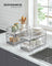 Set of 2 Sliding Basket Organizers - Silver - Metallic