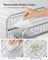 Set of 2 Sliding Basket Organizers - Silver - Metallic