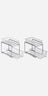 Set of 2 Sliding Basket Organizers - Silver - Metallic