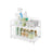 Under Sink Storage Organiser - Matte White - 2-Tier Design with Sliding Basket Drawers