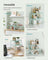 Set of 2 Stackable Expandable Kitchen Spice Racks - Metal - Moonlight Green - Organisers for Cupboards