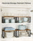 Set of 2 Cupboard Shelf Organisers - Metal - Black and Rustic Brown - Expandable and Stackable