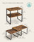 Set of 2 Cupboard Shelf Organisers - Metal - Black and Rustic Brown - Expandable and Stackable
