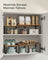 Set of 2 Cupboard Shelf Organisers - Metal - Expandable and Stackable