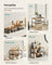 Set of 2 Cupboard Shelf Organisers - Metal - Expandable and Stackable