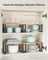 Set of 2 Stackable Spice Racks - Metal - Apricot Orange - Expandable Kitchen Shelf Organiser