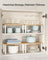 Set of 2 Stackable Spice Racks - Metal - Apricot Orange - Expandable Kitchen Shelf Organiser