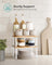 Set of 2 Stackable Spice Racks - Metal - Apricot Orange - Expandable Kitchen Shelf Organiser