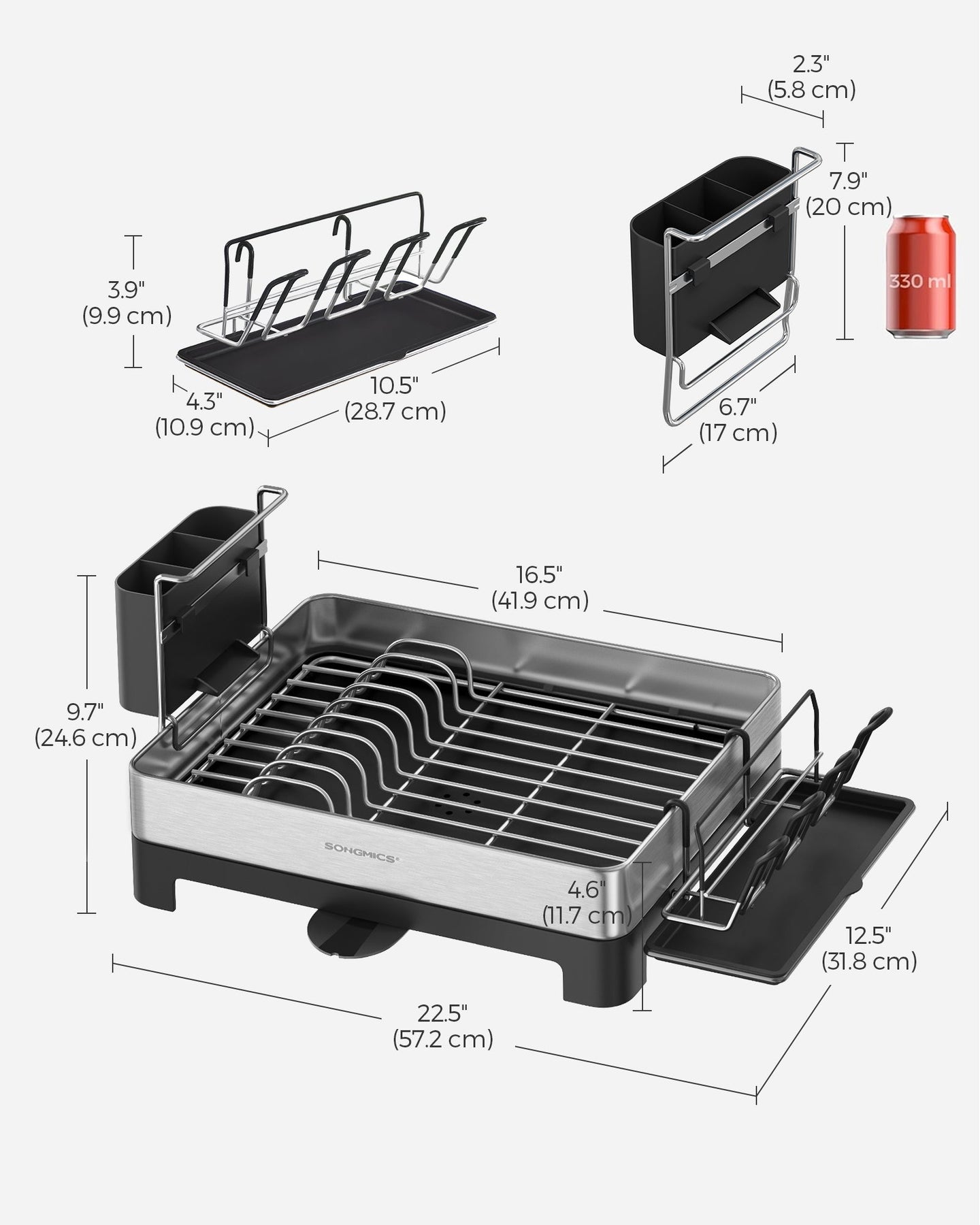 Dish Drying Rack - Stainless Steel - Fingerprint-Resistant