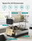 2-Tier Dish Drainer - Metal - Silver - Rotatable and Extendable Drain Spout with Draining Board and Drip Tray