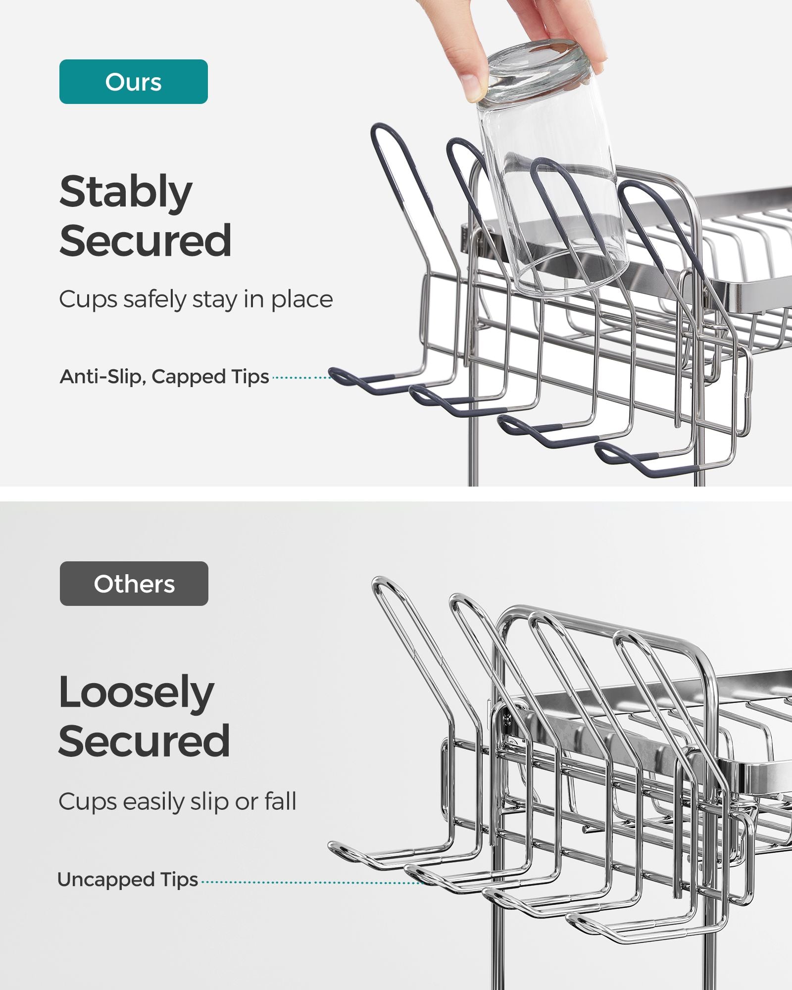 2-Tier Dish Rack - Metal - Adjustable