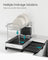 2-Tier Dish Drainer Rack - Stainless Steel - Silver and Black - Expandable with Utensil Holder