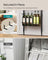 Wall-Mounted Spice Rack - Metal - Ink Black - Six Adjustable Baskets