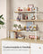 Spice Rack Set - Light Bamboo - Extendable Kitchen Organiser Shelves