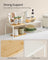 Spice Rack Set - Light Bamboo - Extendable Kitchen Organiser Shelves