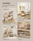 Spice Rack Set - Light Bamboo - Extendable Kitchen Organiser Shelves