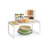Extendable Kitchen Organiser Shelf - Bamboo - Cream White - Stackable Storage Solution