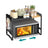 Expandable Microwave Shelf - 4 Hooks - Steel - Adjustable Width