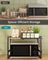 Expandable Microwave Shelf - 4 Hooks - Steel - Adjustable Width