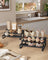 3-Tier Extendable Cabinet Shelf Organisers - Stackable Set of 2 - Engineered Wood - Black