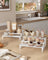 3-Tier Extendable Cabinet Shelf Organisers - Stackable Set of 2 - Engineered Wood - Snow White