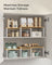 Set of 2 Cupboard Shelf Organisers - Metal - Expandable and Stackable