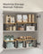 Set of 2 Cupboard Shelf Organisers - Metal - Expandable and Stackable