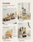 Set of 2 Cupboard Shelf Organisers - Metal - Expandable and Stackable