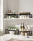Spice Racks Set of 2 - Metal - Ink Black - Stackable and Expandable Kitchen Organisers