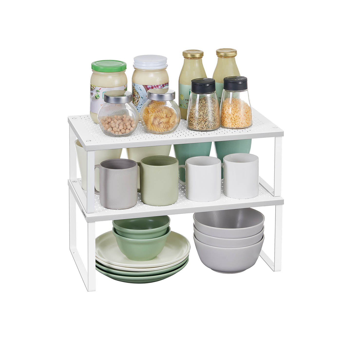Spice Racks - Metal - White - Set of 2