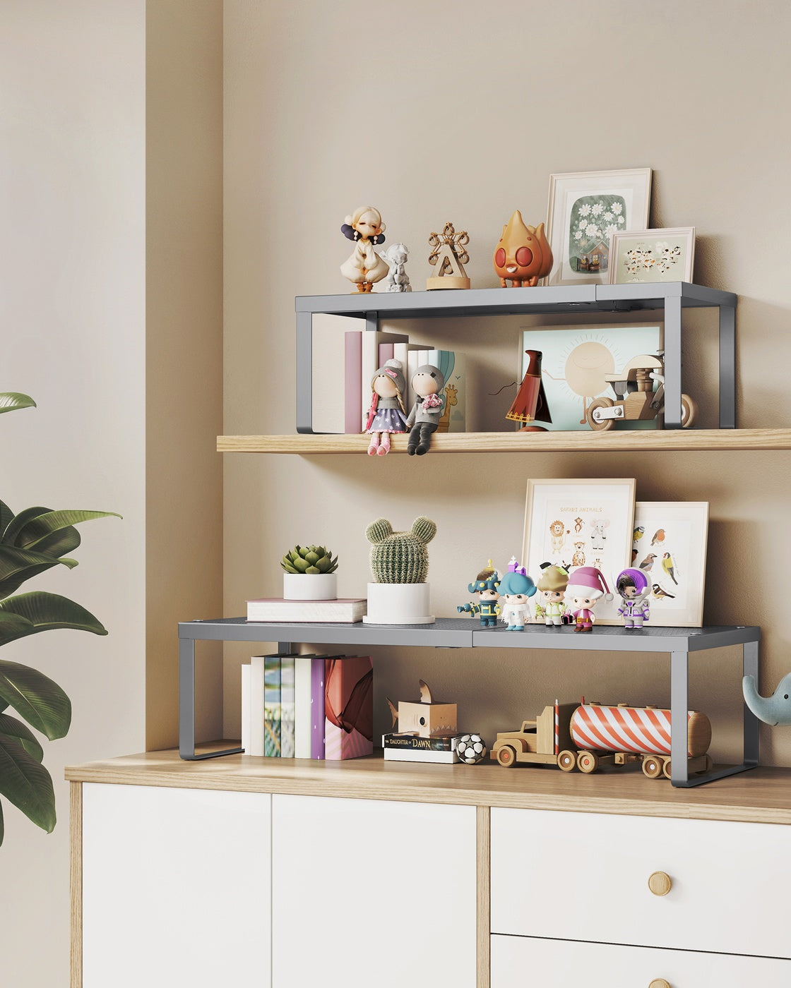 Kitchen Spice Rack - 2 Shelves - Steel - Extendable Design