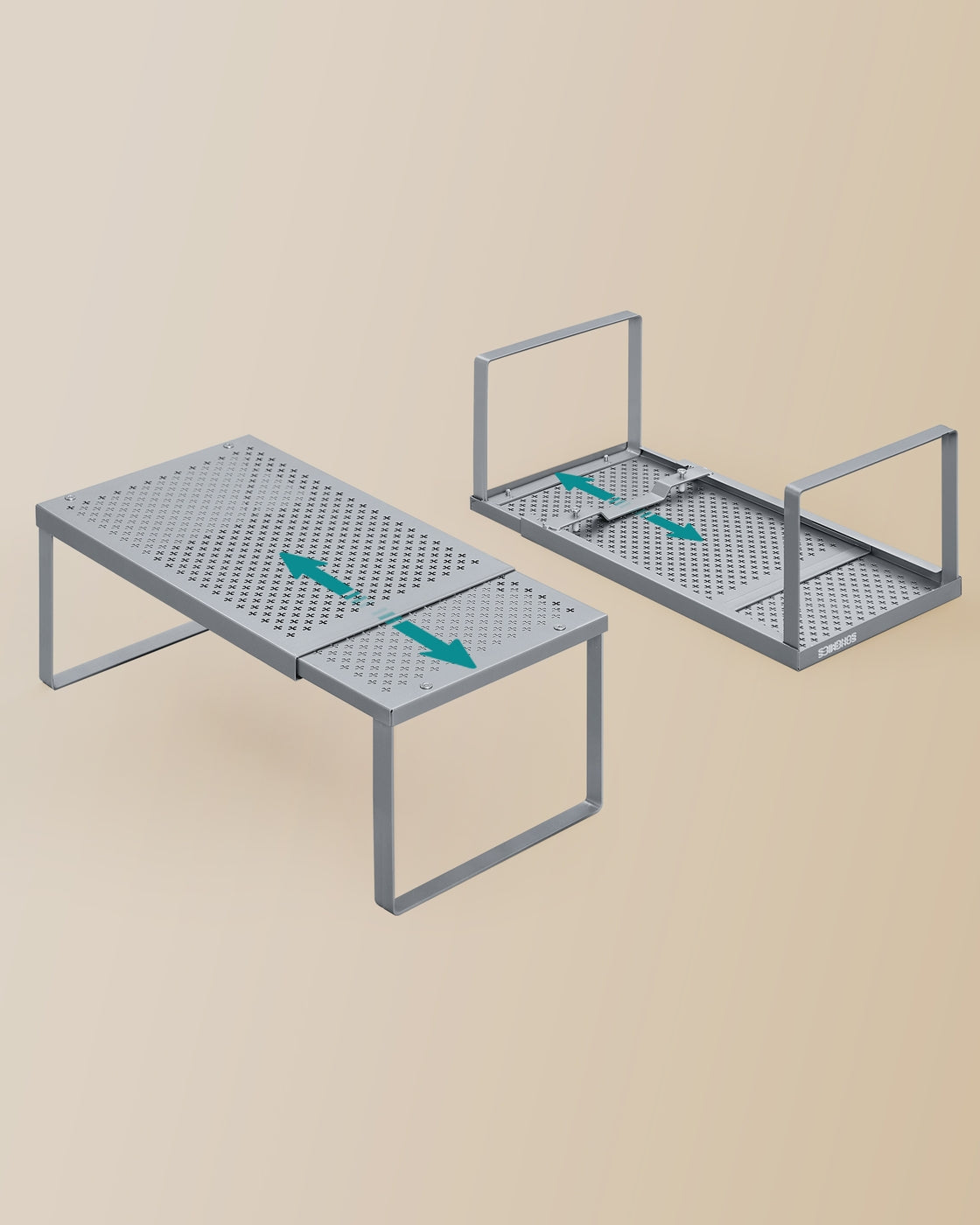 Kitchen Spice Rack - 2 Shelves - Steel - Extendable Design