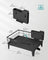 Dish Drying Rack - Metal - Ink Black - 360° Rotatable with Extendable Spout