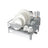 Dish Drying Rack - Metal - Dove Grey - 360° Rotatable with Extendable Spout