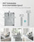 Dish Drying Rack - Metal - Dove Grey - 360° Rotatable with Extendable Spout