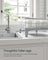 Dish Drying Rack - Metal - Dove Grey - 360° Rotatable with Extendable Spout