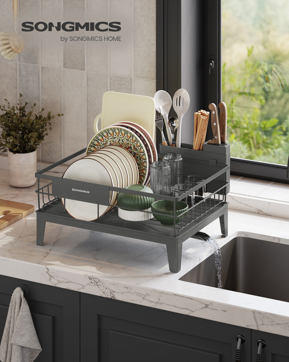 Kitchen Shelf - Storage Rack - Anthracite Grey - 31 x 42 x 18.5 cm