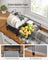 Dish Drying Rack - Steel - Ink Black - Expandable Design with Silicone Mat