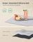Dish Drying Rack - Steel - Matte White - Expandable Design with Water-Absorbent Silicone Mat