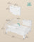 Dish Drying Rack - Steel - Matte White - Expandable Design with Water-Absorbent Silicone Mat