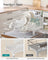 Dish Drying Rack - Steel - Matte White - Expandable Design with Water-Absorbent Silicone Mat