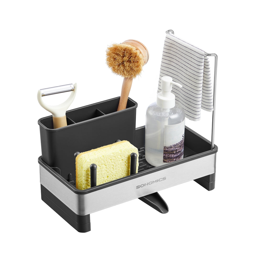 Kitchen Sink Caddy - 12.7L - Stainless Steel - Sponge Holder
