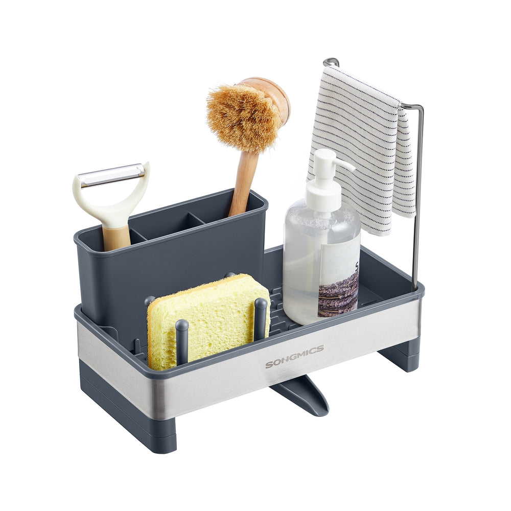Kitchen Sink Caddy - 1L - Stainless Steel - Sponge Holder