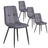 Dining Chairs - Set of 4 - Slate Grey - 51 x 43 x 82 cm