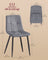 Dining Chairs - Set of 4 - Slate Grey - 51 x 43 x 82 cm