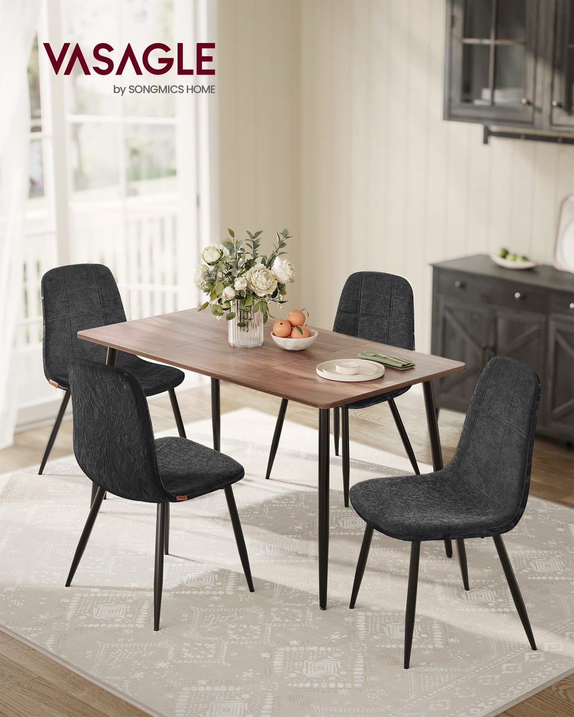 Dining Chairs - Set of 4 - 55 x 43.5 x 85.5 cm