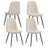 Dining Chairs - Set of 4 - 55 x 43.5 x 85.5 cm