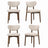 Dining Chairs - Set of 4 - Light Beige - 50 x 51 x 82 cm