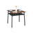 Square Dining Table - Wood - Rustic Brown and Black - Functional Storage for Everyday Needs